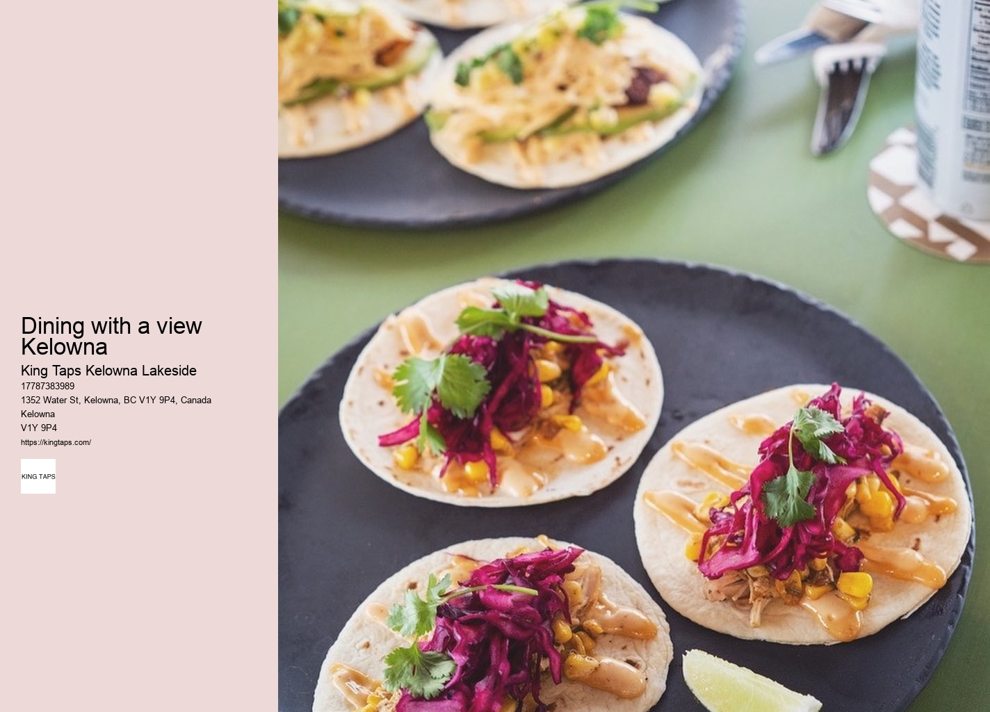 Kelowna lakeside dining for foodies