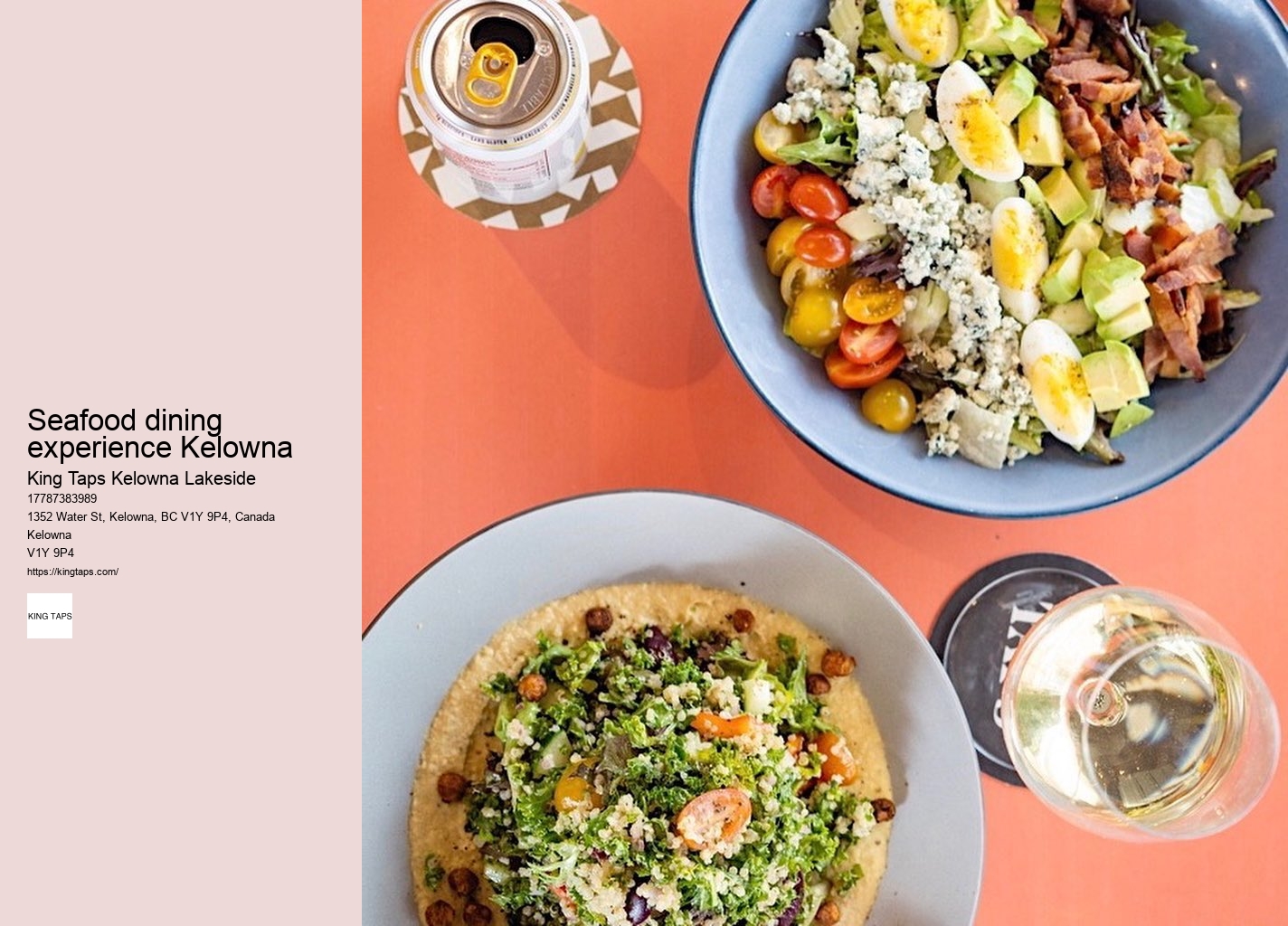 Lakeside dining with delivery options Kelowna