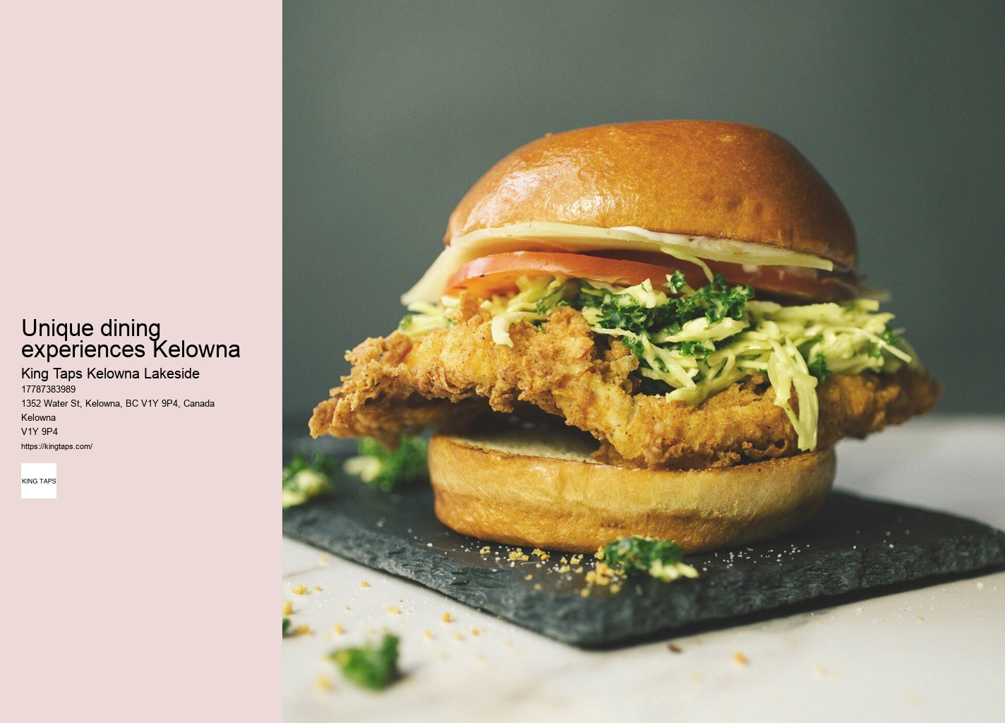 Lakeside dining with locally sourced produce Kelowna