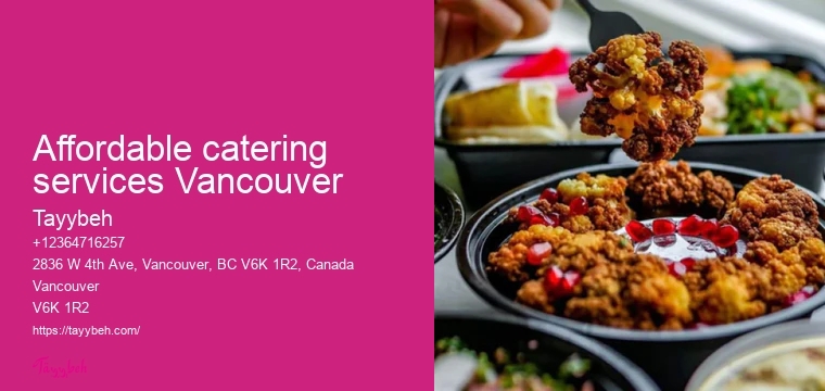 Affordable wedding catering Vancouver