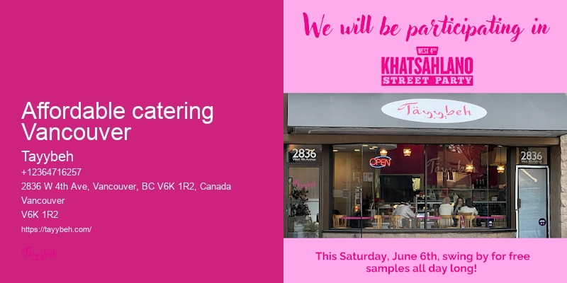 Affordable catering Vancouver