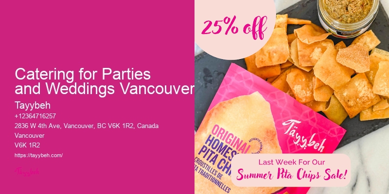 Catering for weddings and events Vancouver