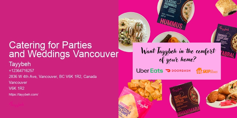 Vancouver catering with diverse menu options