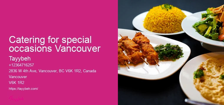 Syrian food catering services Vancouver