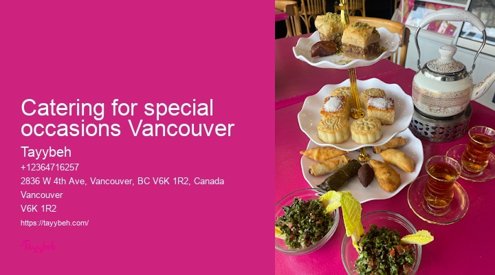 Specialty catering Vancouver