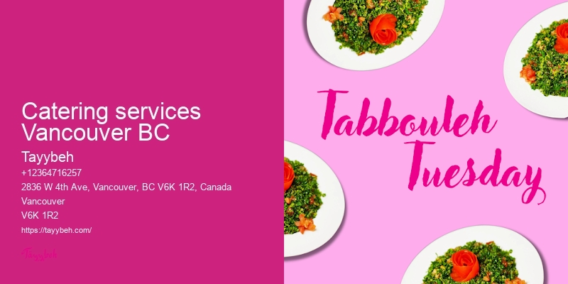 Vancouver catering for weddings and receptions