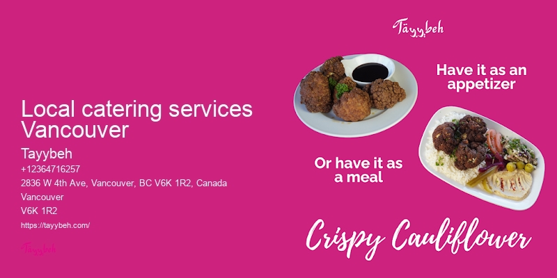 Syrian cuisine catering Vancouver