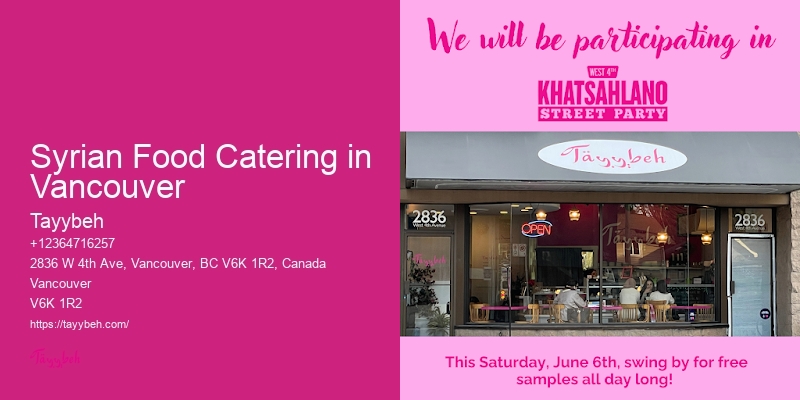 Catering for private parties Vancouver