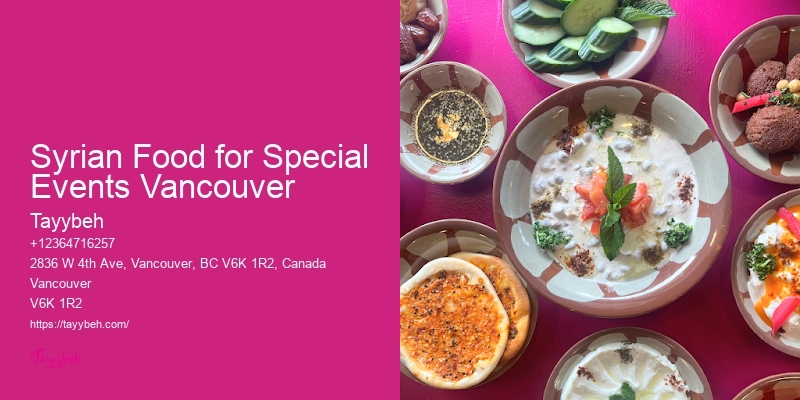 Healthy Syrian Food Vancouver