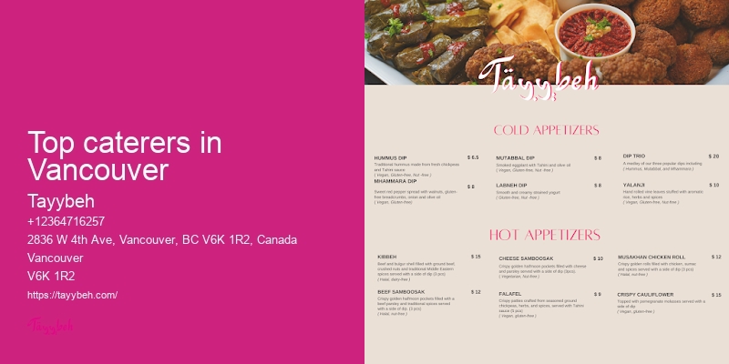 Healthy Syrian Catering Options Vancouver