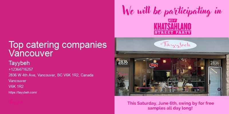 Syrian Catering for Events Vancouver