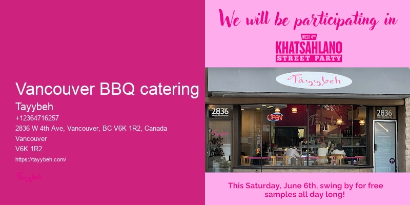 Vancouver event catering services