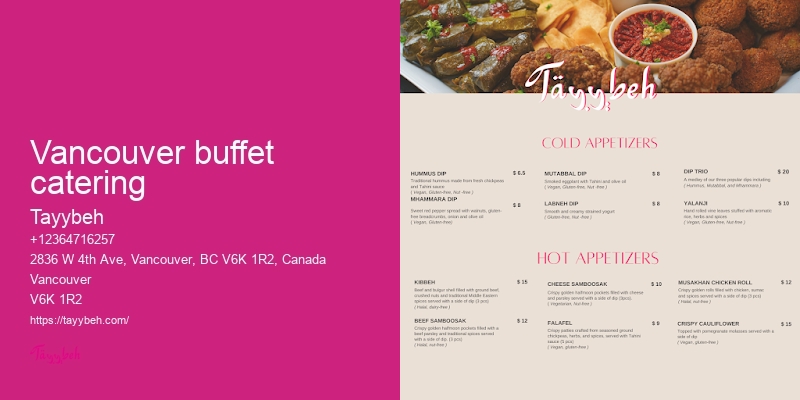 Syrian Food for Social Events Vancouver
