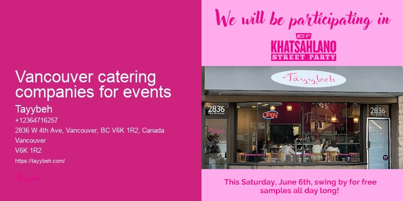 Best catering prices Vancouver
