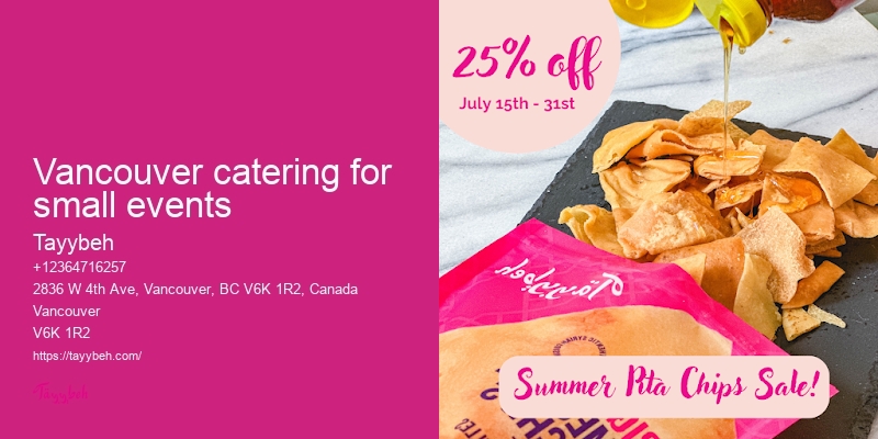 Vancouver catering menus