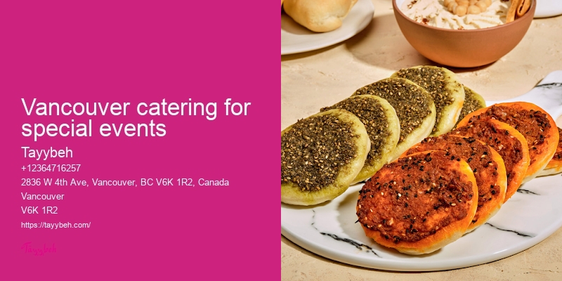 Syrian Food for Weddings Vancouver