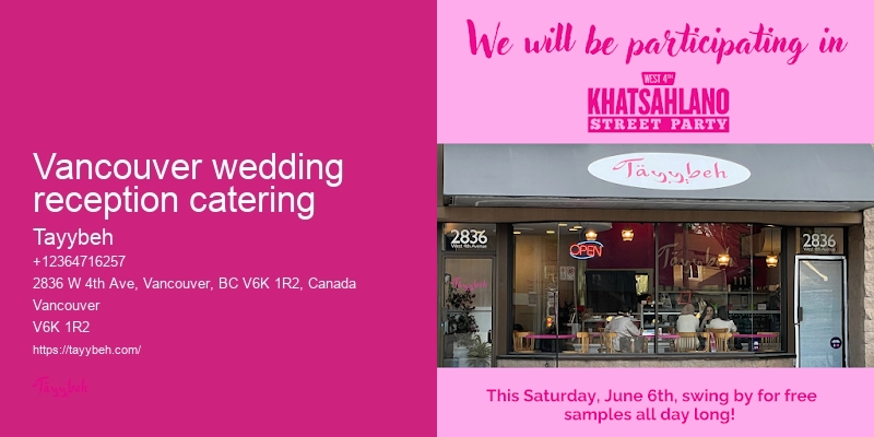 Vancouver catering for family celebrations